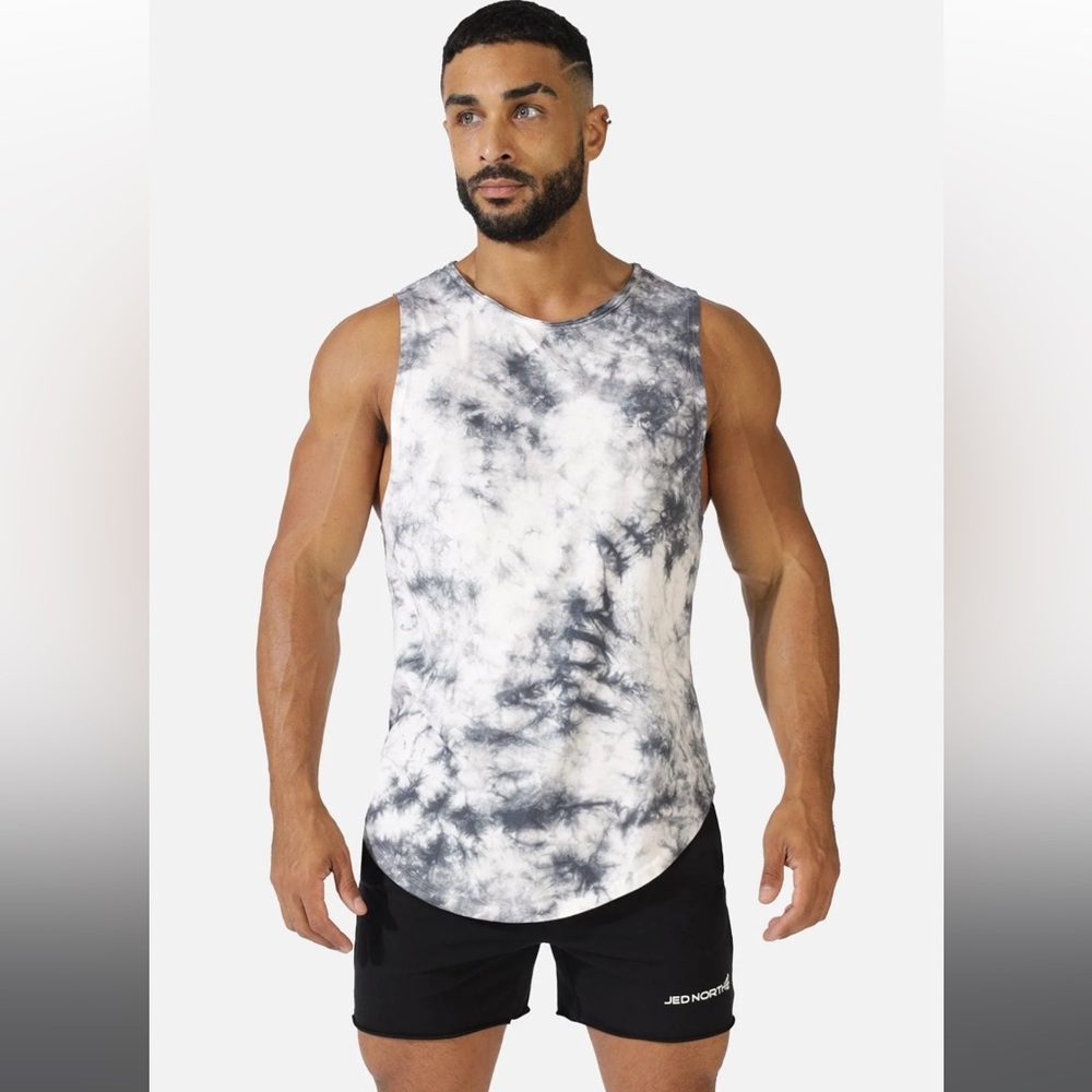 Jed North - Luxe Flex Training Muscle Tee - Tie Dye Black - Medium